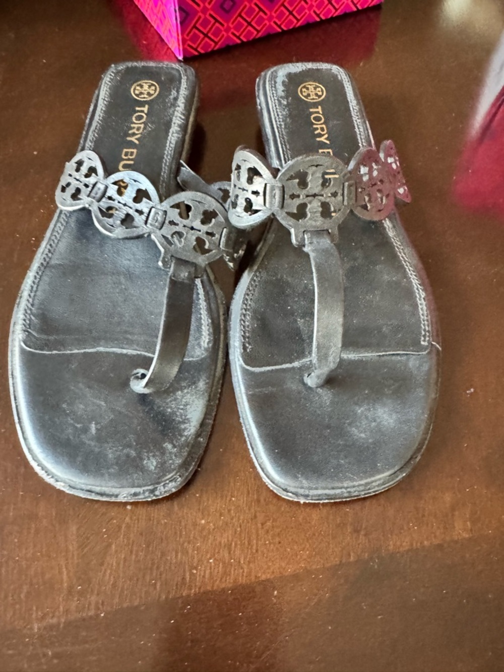 Tory Burch Black Miller Thong Sandals - Picture 4 of 5